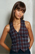 Button-Front Vest - Navy